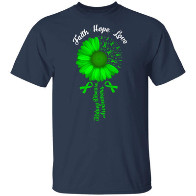Faith Hope Love Green Kidney Disease Awareness T-Shirt & Hoodie | Teecentury.com