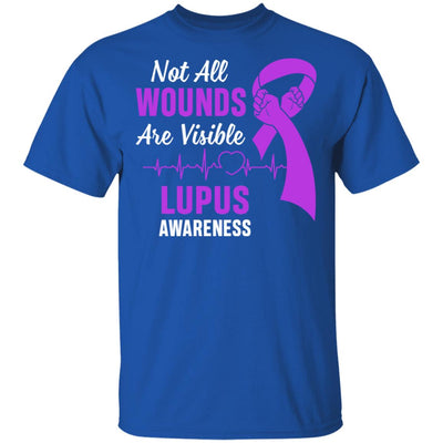 Lupus Awareness Purple Not All Wounds Are Visible T-Shirt & Hoodie | Teecentury.com