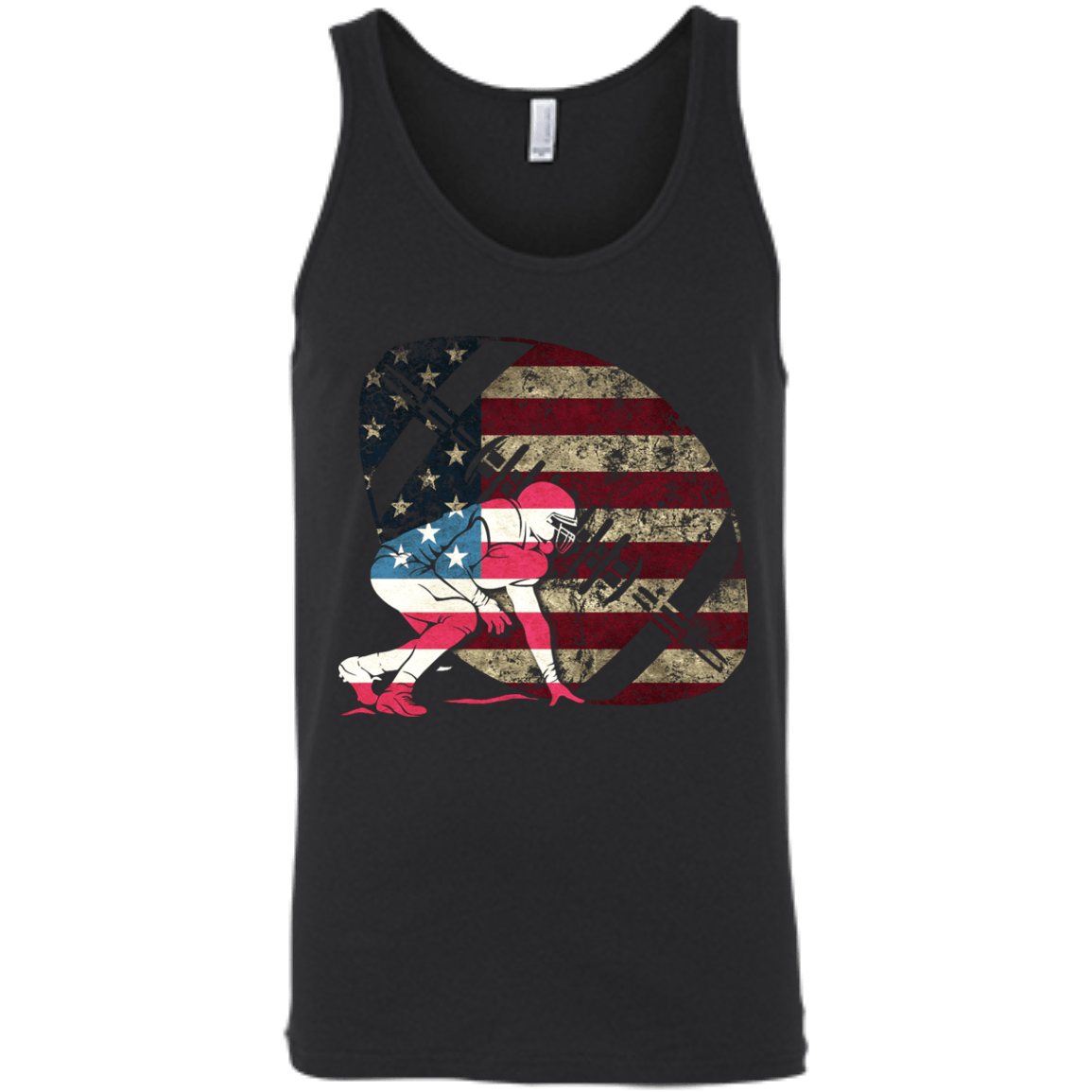 Tackle Football America Flag T-Shirt & Hoodie | Teecentury.com