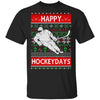 Happy Hockeydays Ice Hockey Christmas Ugly Xmas Pajamas T-Shirt & Sweatshirt | Teecentury.com