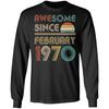 Awesome Since February 1970 Vintage 52th Birthday Gifts T-Shirt & Hoodie | Teecentury.com
