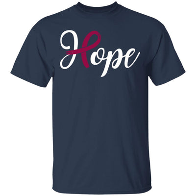 Multiple Myeloma Awareness Burgundy Ribbon Hope T-Shirt & Hoodie | Teecentury.com