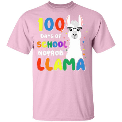 100 Days Of School No Probllama Llama 100Th Day Youth Youth Shirt | Teecentury.com