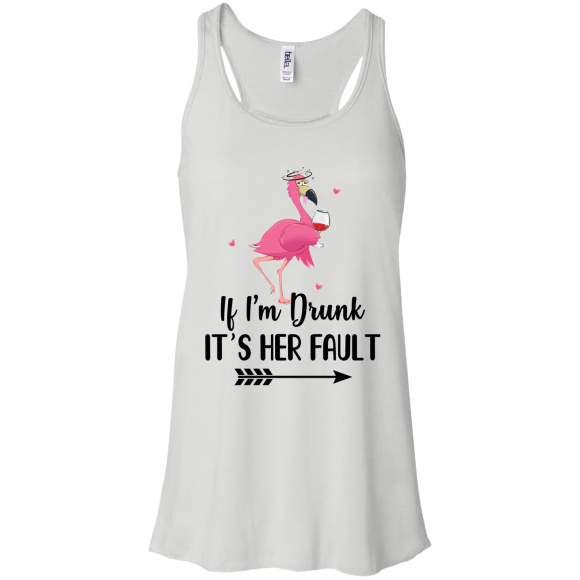 If I'm Drunk It's Her Fault Flamingo Drink Wine Lover T-Shirt & Tank Top | Teecentury.com