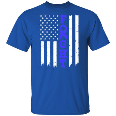 Prostate Colon Cancer Awareness American Flag Distressed T-Shirt & Hoodie | Teecentury.com