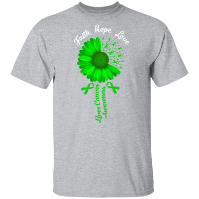 Faith Hope Love Green Liver Cancer Awareness T-Shirt & Hoodie | Teecentury.com