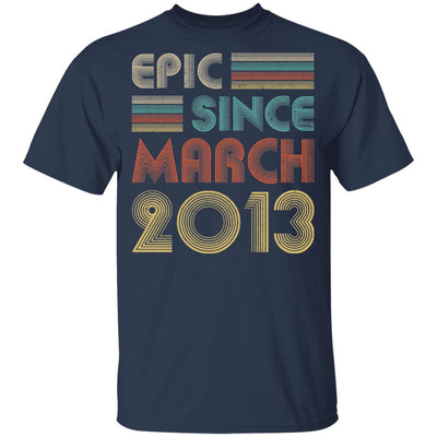 Epic Since March 2013 Vintage 9th Birthday Gifts Youth Youth Shirt | Teecentury.com