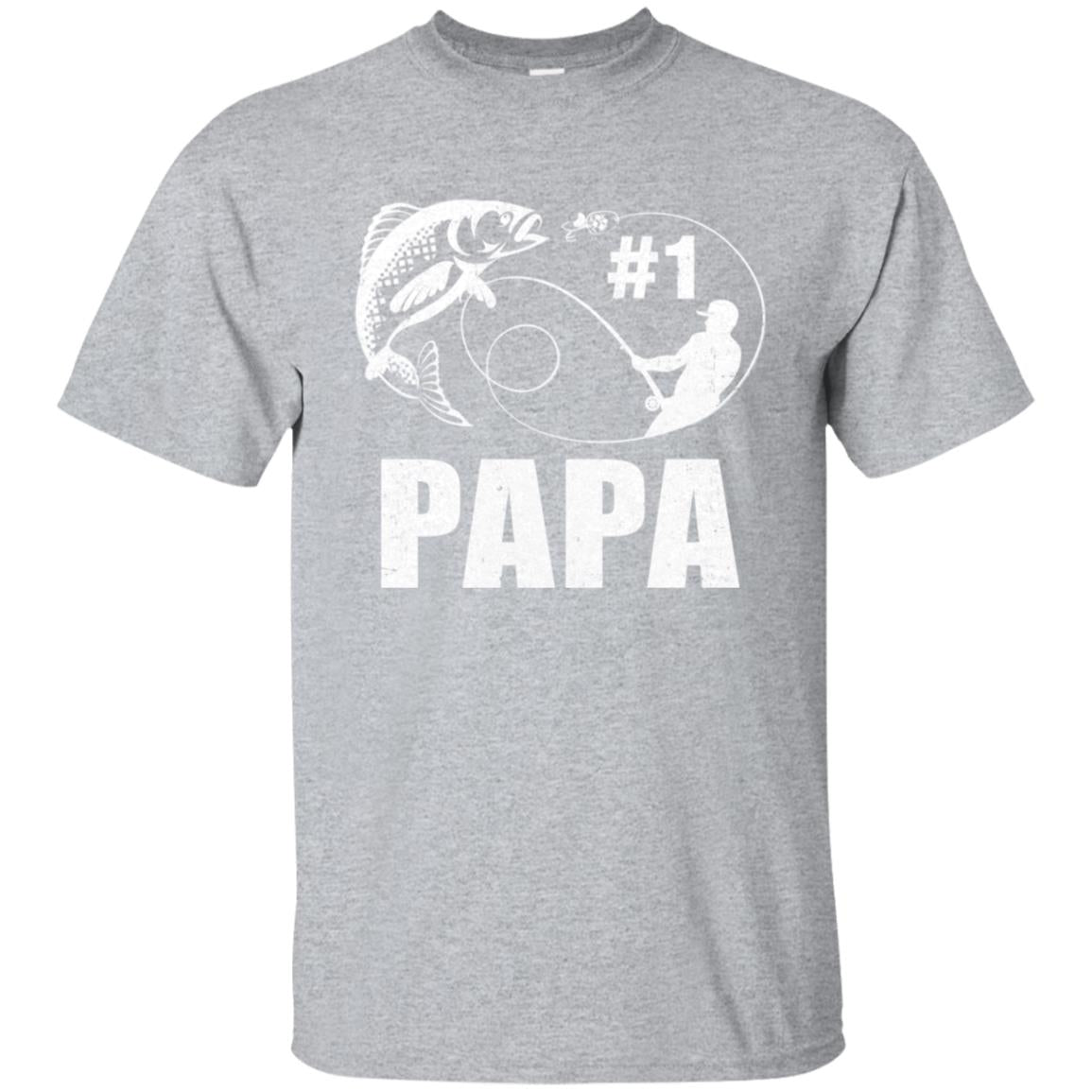 #1 Papa Fishing Fisherman Best Fathers Day Gift T-Shirt & Hoodie | Teecentury.com