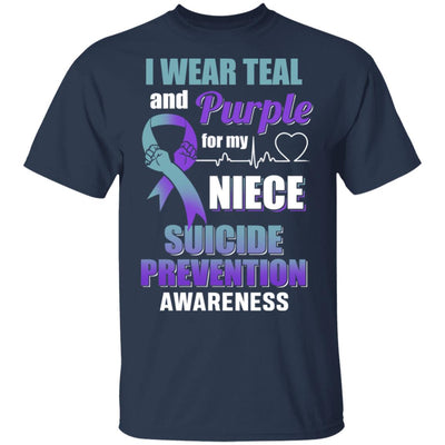 I Wear Teal And Purple For My Niece Suicide Prevention T-Shirt & Hoodie | Teecentury.com