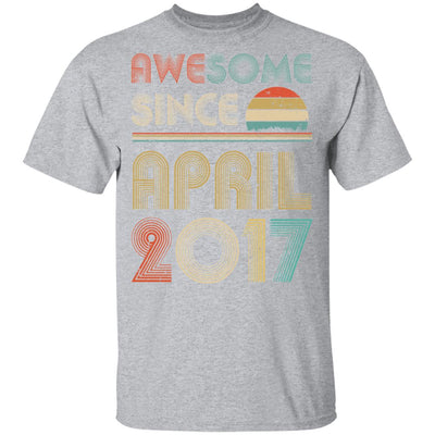 Awesome Since April 2017 Vintage 5th Birthday Gifts Youth Youth Shirt | Teecentury.com