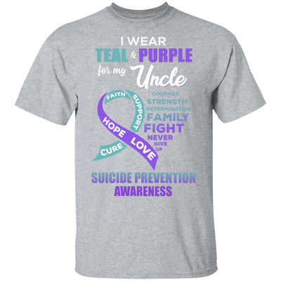 Suicide Prevention I Wear Teal And Purple For My Uncle T-Shirt & Hoodie | Teecentury.com