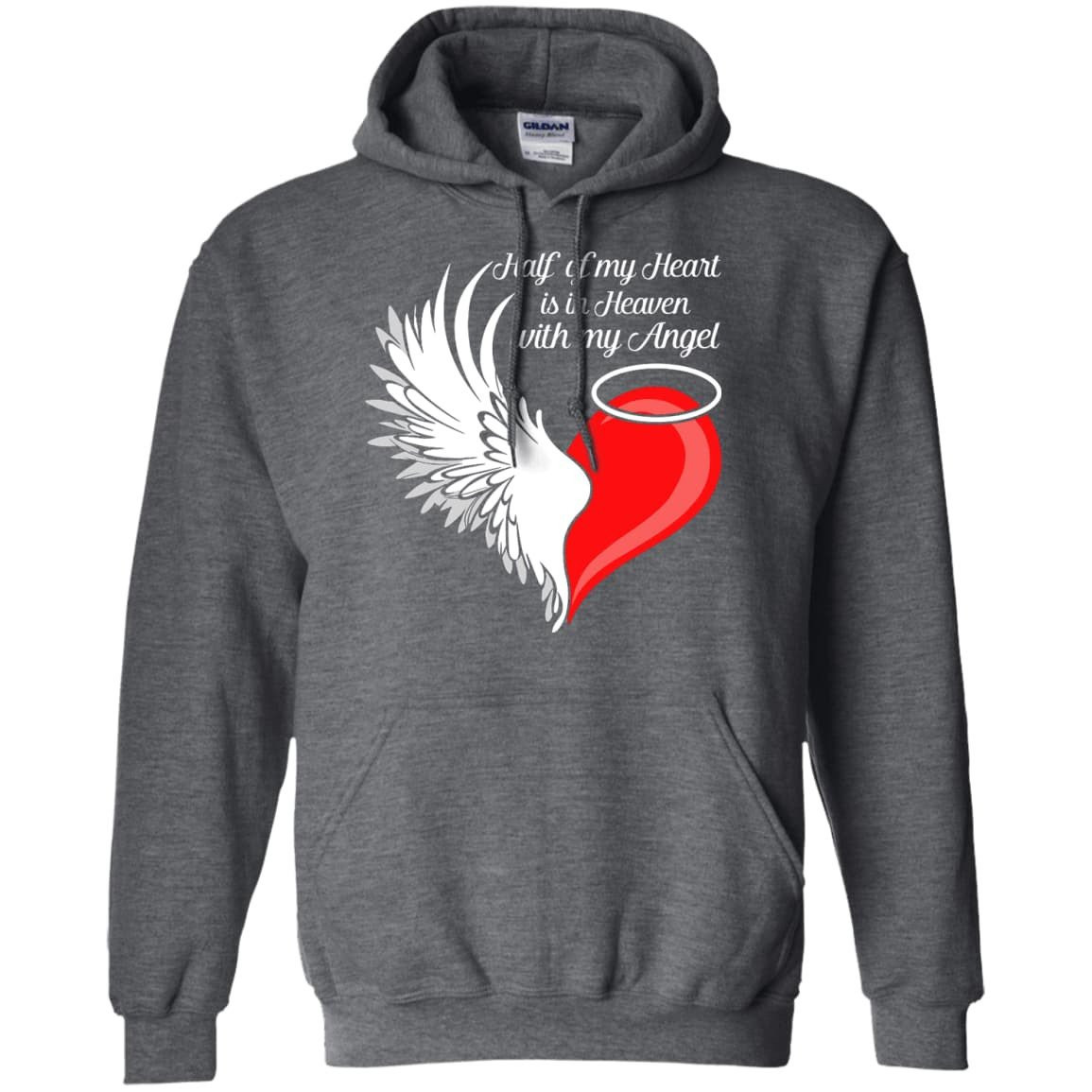 Half My Heart Is In Heaven With My Angel T-Shirt & Hoodie | Teecentury.com