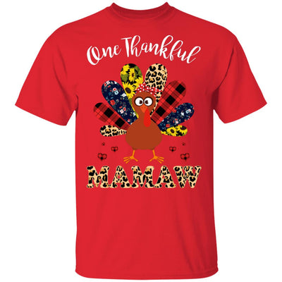 One Thankful Mamaw Leopard Turkey Thanksgiving Gift T-Shirt & Sweatshirt | Teecentury.com