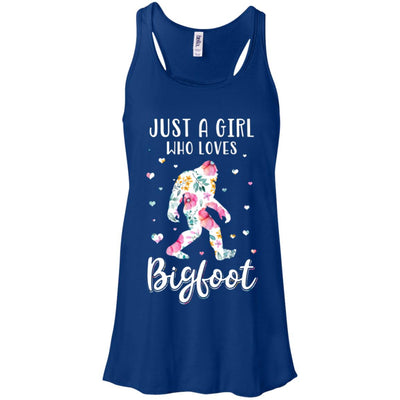Flower Just A Girls Who Loves Bigfoot T-Shirt & Tank Top | Teecentury.com