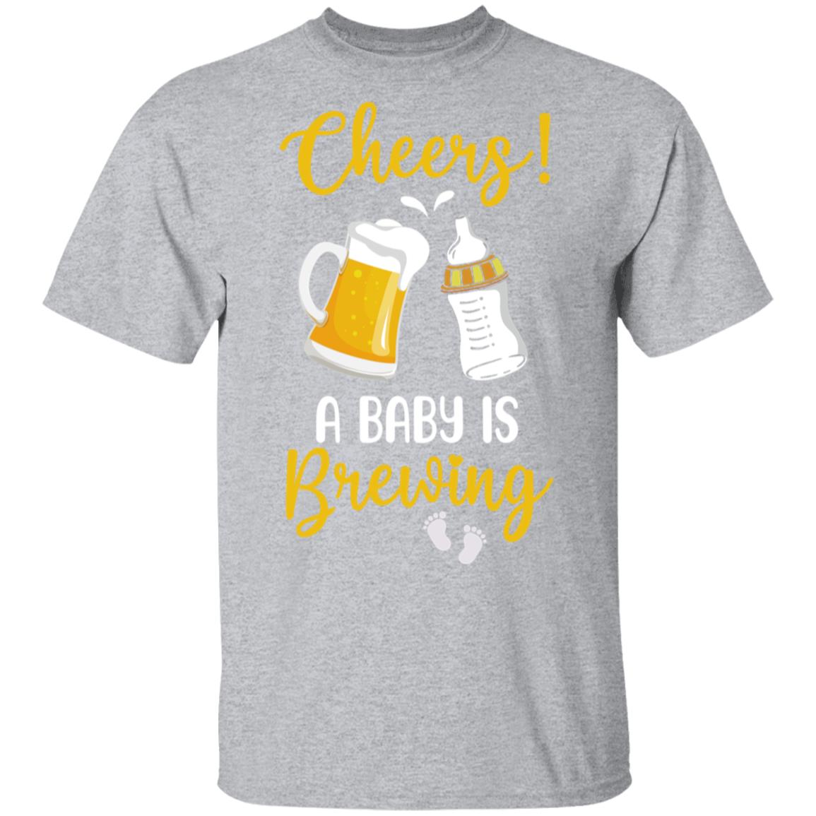 Cheers A Baby is Brewing Gender Pregnancy Announcement T-Shirt & Hoodie | Teecentury.com