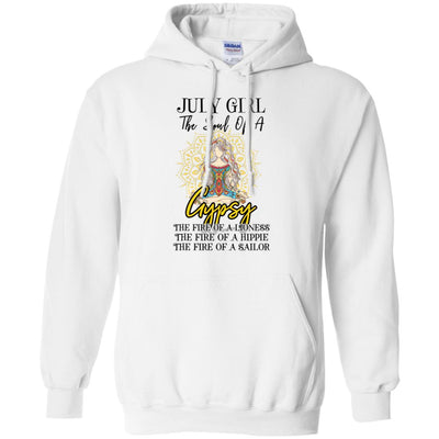 July Girl The Soul Of A Gypsy Funny Birthday Gift T-Shirt & Tank Top | Teecentury.com