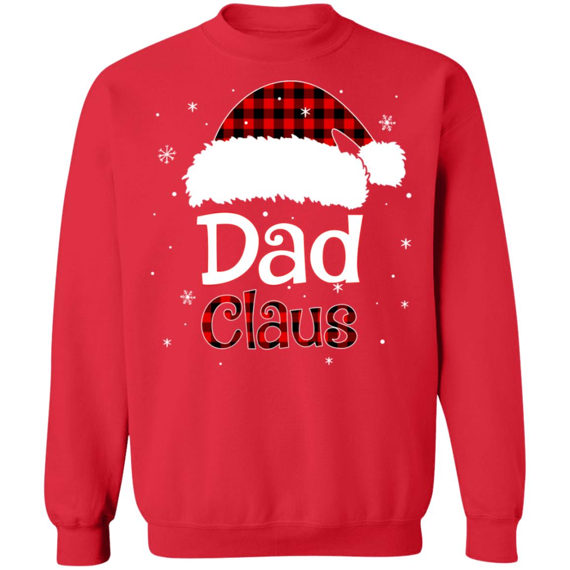 Santa Dad Claus Red Plaid Family Pajamas Christmas Gift T-Shirt & Sweatshirt | Teecentury.com