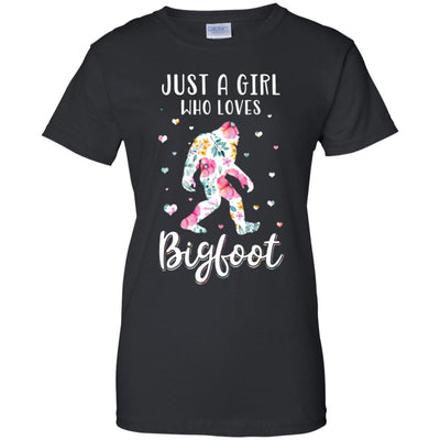 Flower Just A Girls Who Loves Bigfoot T-Shirt & Tank Top | Teecentury.com