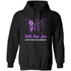 Faith Hope Love Purple Butterfly Crohn's Colitis Awareness T-Shirt & Hoodie | Teecentury.com