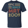 Epic Since May 2009 Vintage 13th Birthday Gifts Youth Youth Shirt | Teecentury.com