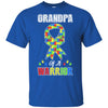 Grandpa Of A Warrior Support Autism Awareness Gift T-Shirt & Hoodie | Teecentury.com