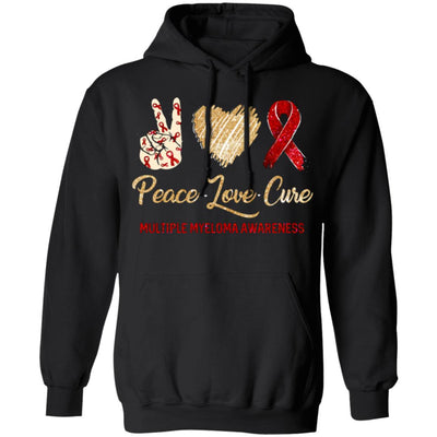 Peace Love Cure Multiple Myeloma Awareness T-Shirt & Hoodie | Teecentury.com