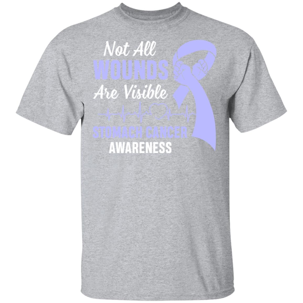 Stomach Cancer Awareness Not All Wounds Are Visible T-Shirt & Hoodie | Teecentury.com
