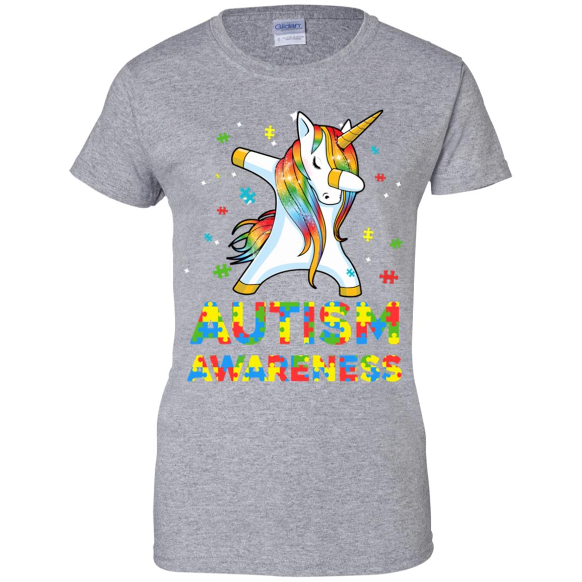 Dabbing Unicorn Puzzle Autism Awareness For Girls T-Shirt & Hoodie | Teecentury.com