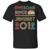 Awesome Since January 2012 Vintage 10th Birthday Gifts Youth Youth Shirt | Teecentury.com