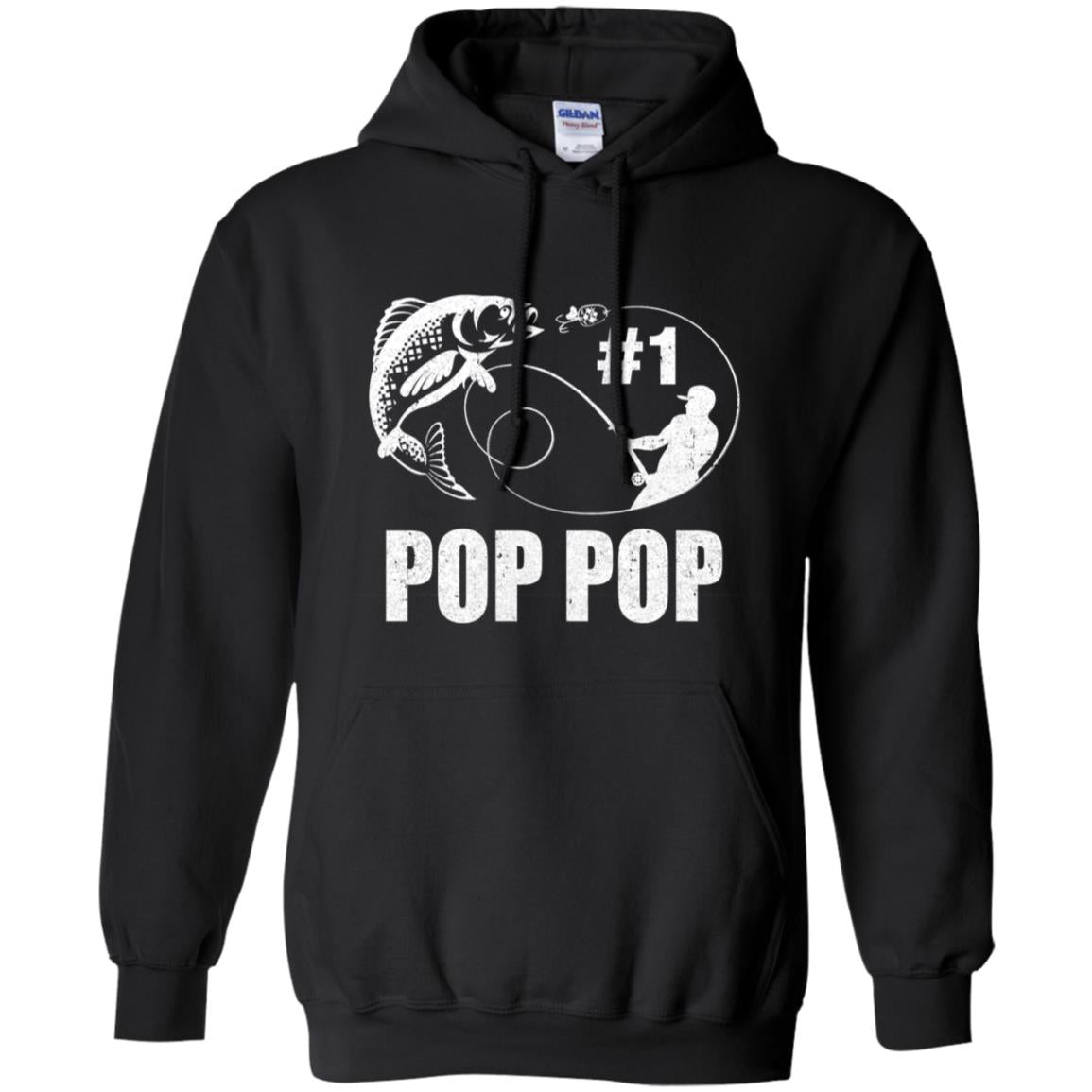 #1 Pop Pop Fishing Fisherman Best Fathers Day Gift T-Shirt & Hoodie | Teecentury.com