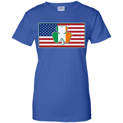 Shamrock Irish Ireland American USA Flag Gift T-Shirt & Hoodie | Teecentury.com