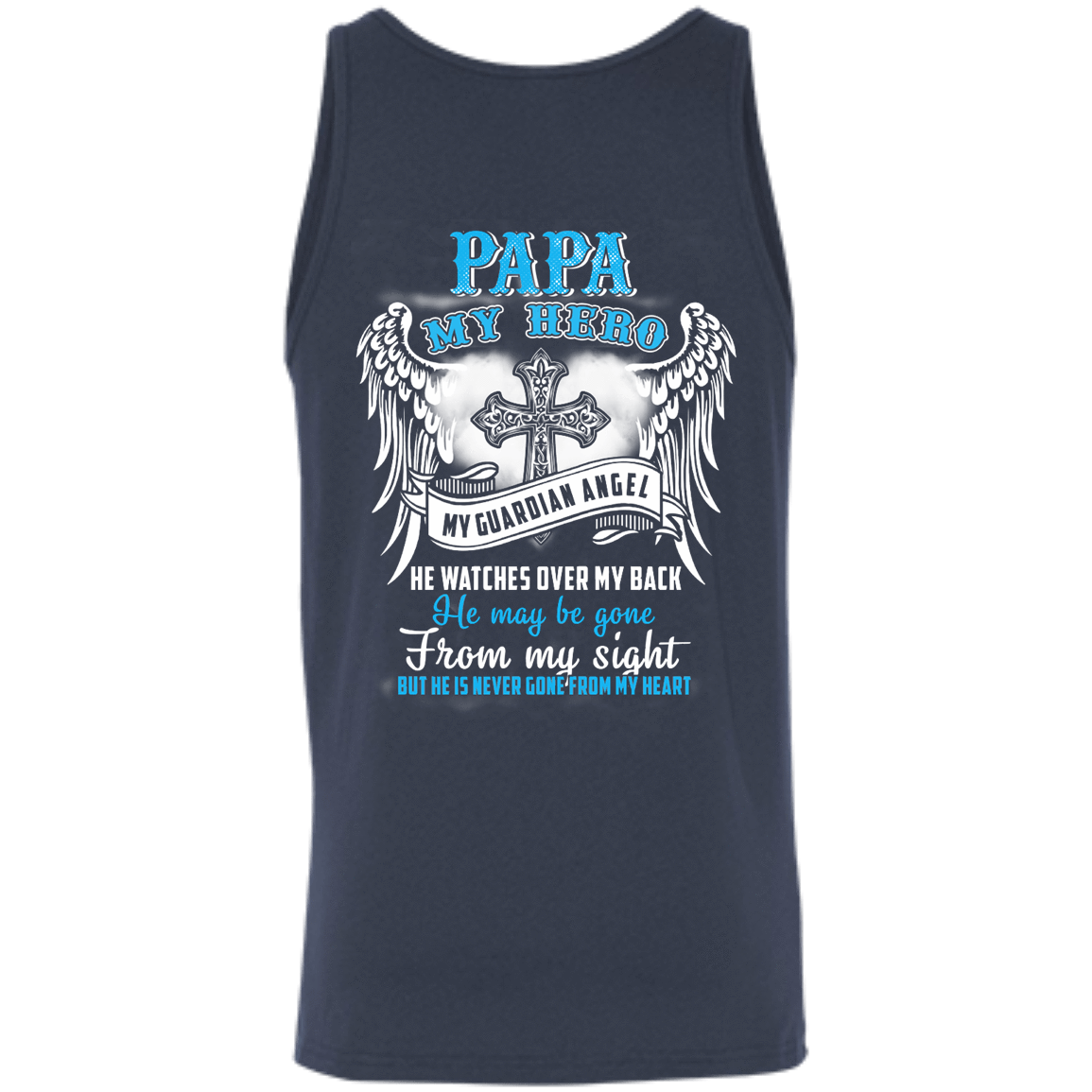 My Papa My Hero My Guardian Angel He Watches Over My Back T-Shirt & Hoodie | Teecentury.com