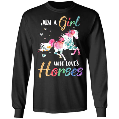 Just A Girl Who Loves Horses Cute Horse Lover T-Shirt & Hoodie | Teecentury.com