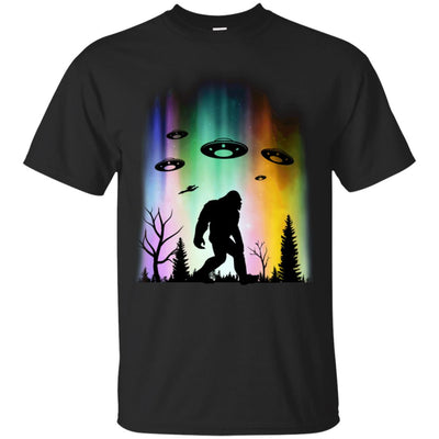 Bigfoot UFO Abduction Northern Lights Believing Gifts T-Shirt & Hoodie | Teecentury.com