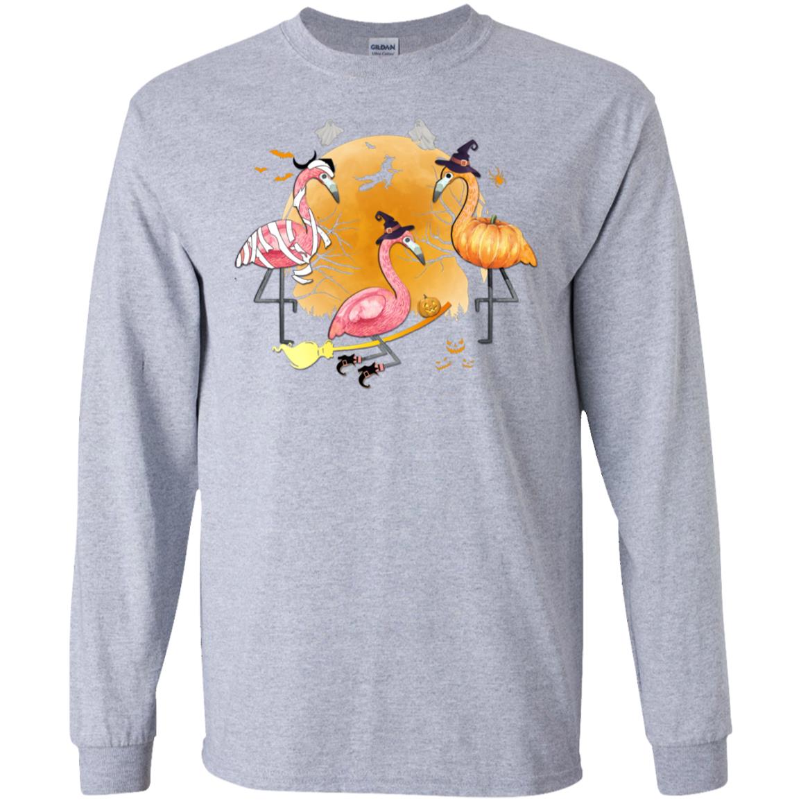 Flamingo Lover Funny Pumpkin Halloween Party T-Shirt & Hoodie | Teecentury.com