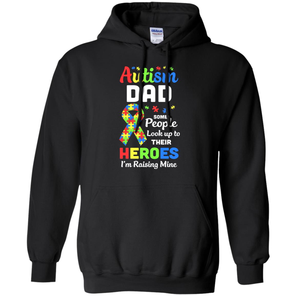 Autism Dad Some People Look To Their Heroes T-Shirt & Hoodie | Teecentury.com