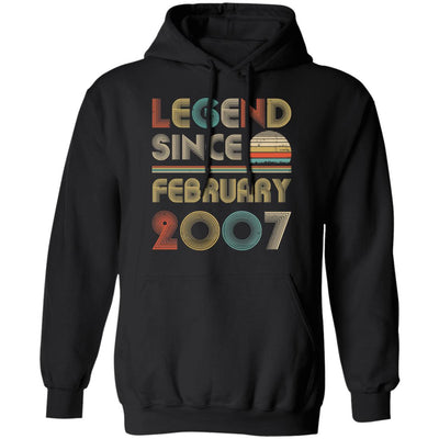 Legend Since February 2007 Vintage 15th Birthday Gifts T-Shirt & Hoodie | Teecentury.com