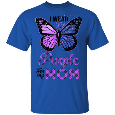 I Wear Purple For My Mom Butterfly Alzheimer's Awareness T-Shirt & Hoodie | Teecentury.com