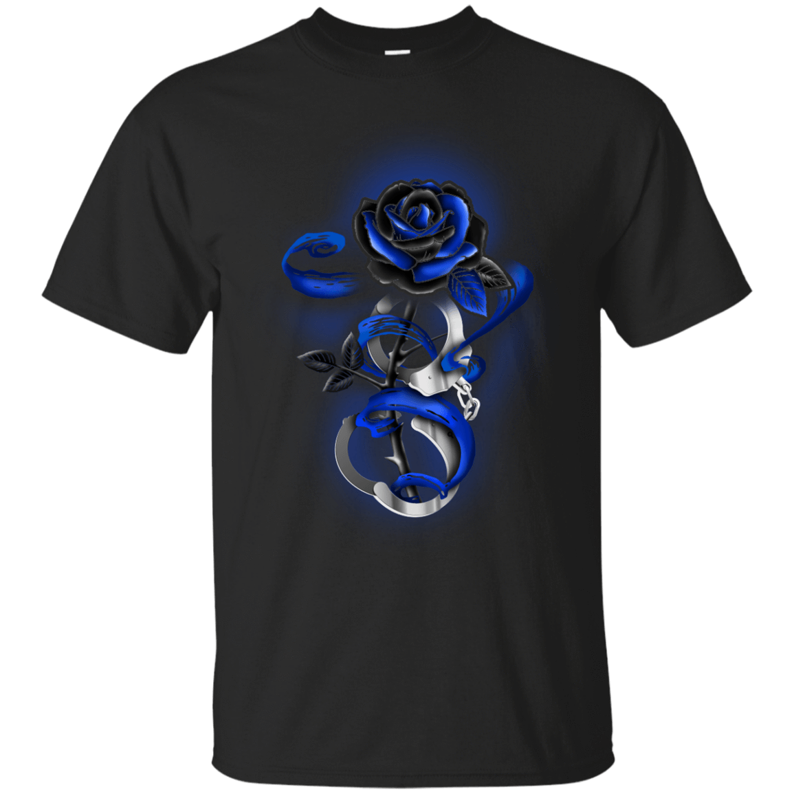 Rose tattoo Police Thin Blue Line T-Shirt & Hoodie | Teecentury.com
