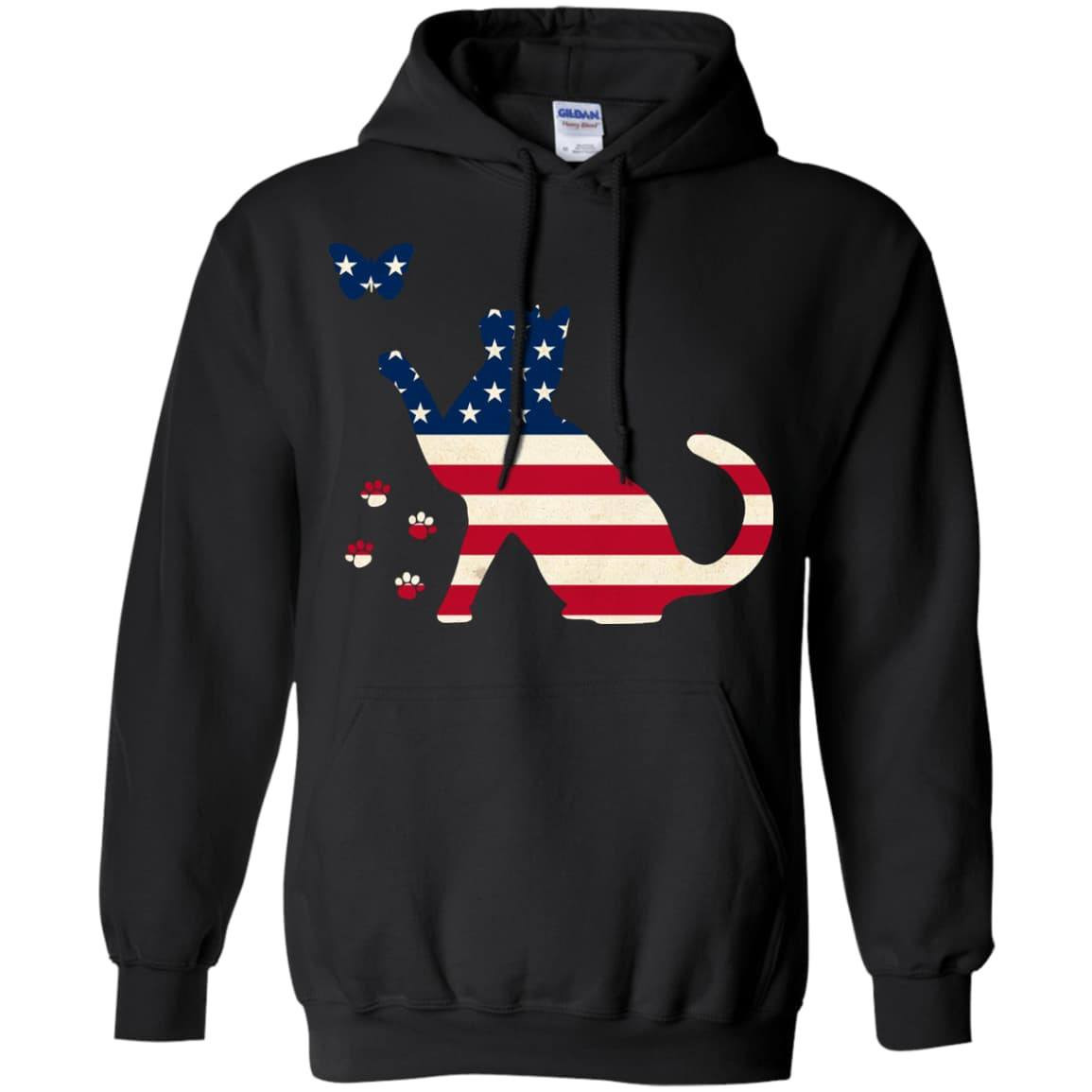 Meowica Cat American Flag 4th of July T-Shirt & Hoodie | Teecentury.com