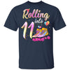 11 Years Old Birthday Girls Roller Skates 80's 11th Birthday Youth Youth Shirt | Teecentury.com