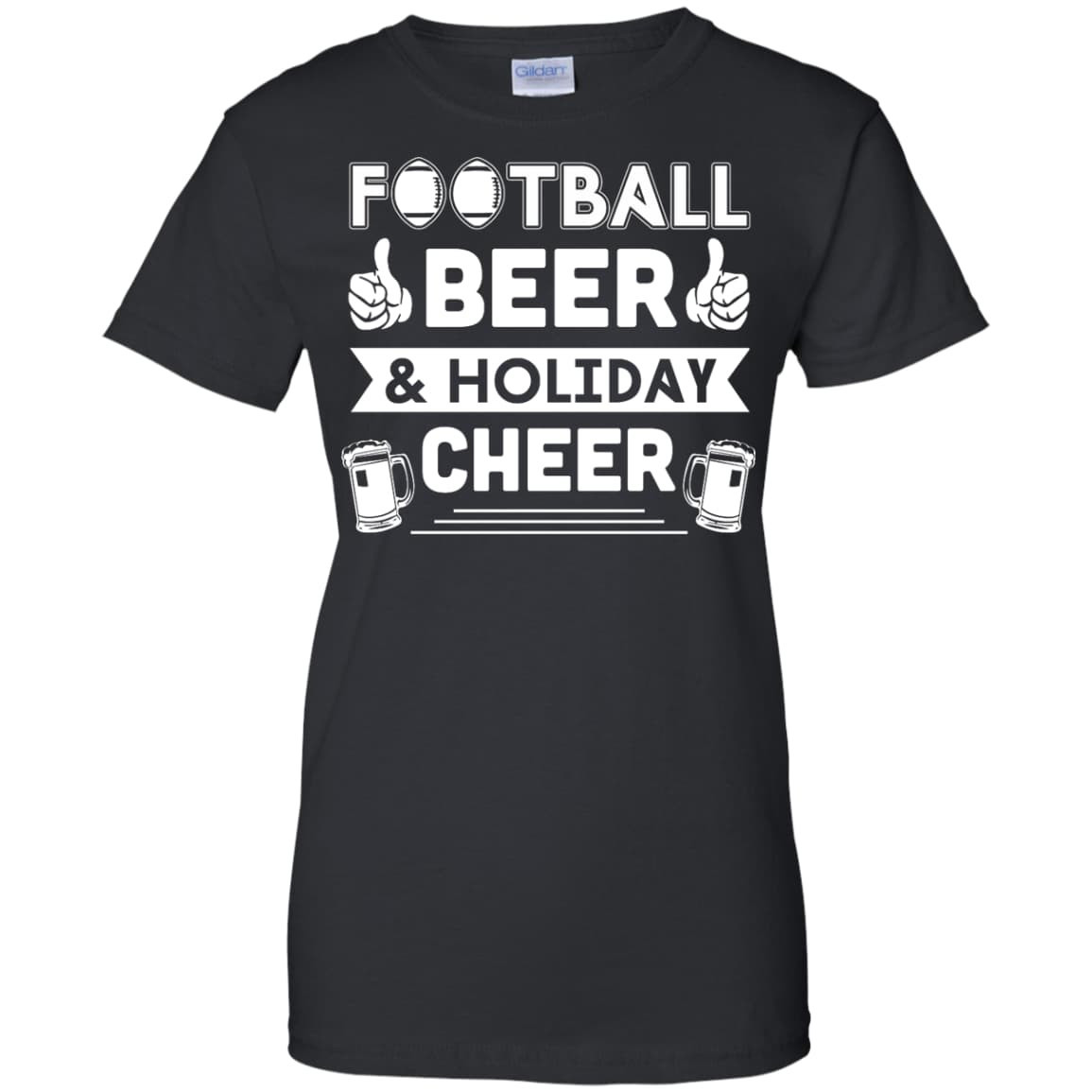 Football Beer Holiday Cheer T-Shirt & Hoodie | Teecentury.com