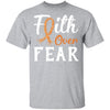 MS Leukemia Awareness Orange Ribbon Faith Over Fear T-Shirt & Hoodie | Teecentury.com