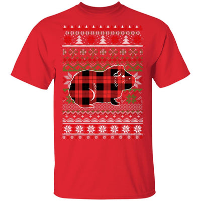 Guinea Pig Red Plaid Ugly Christmas Sweater Funny Gifts T-Shirt & Sweatshirt | Teecentury.com