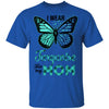 I Wear Turquoise For My Mom Butterfly Dysautonomia Awareness T-Shirt & Hoodie | Teecentury.com