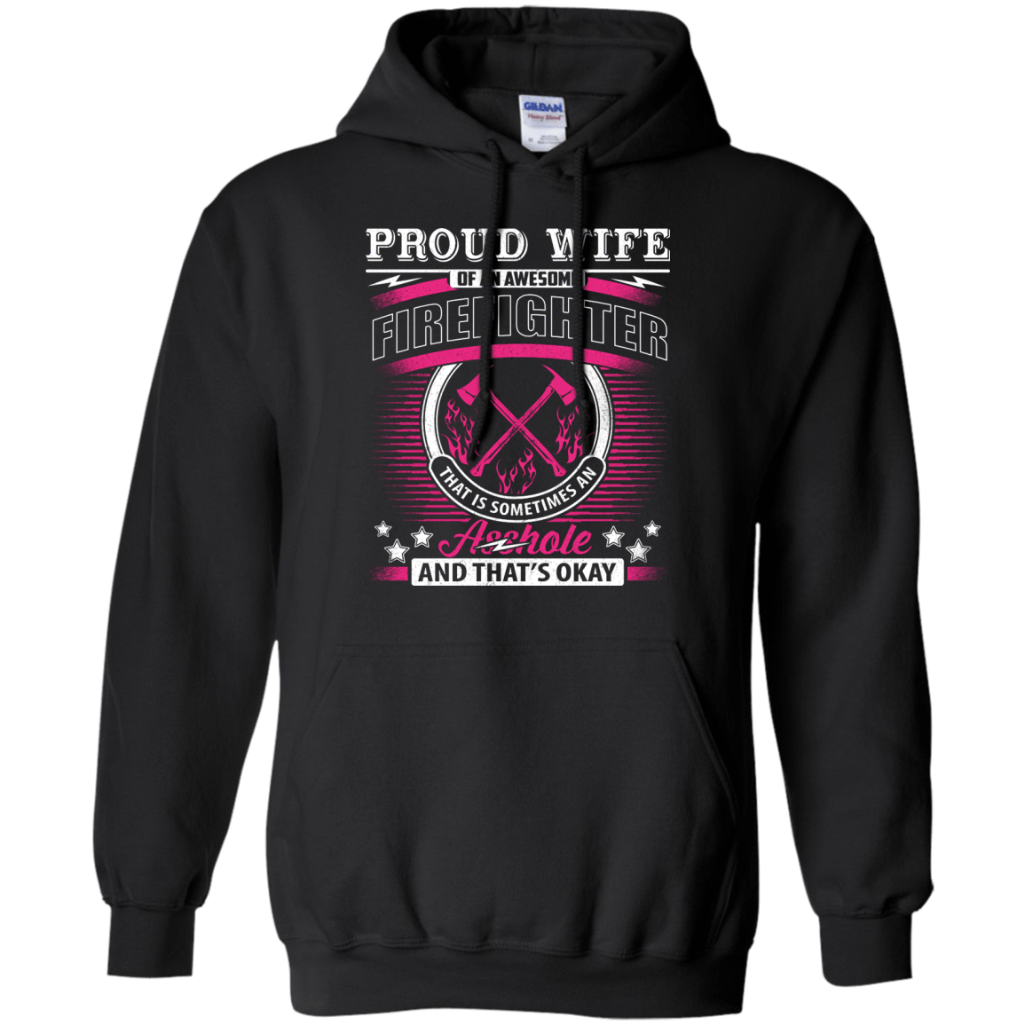 Proud Wife Of An Awesome Firefighter T-Shirt & Hoodie | Teecentury.com