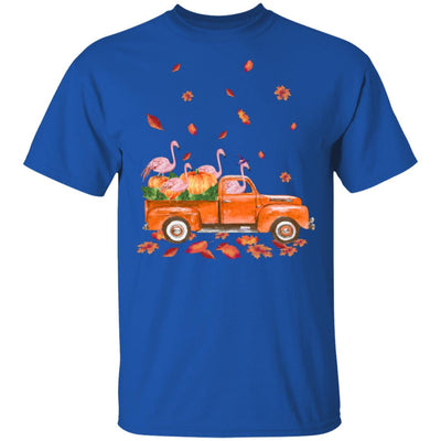 Happy Halloween Flamingo Fall Autumn Pumpkin Truck T-Shirt & Hoodie | Teecentury.com
