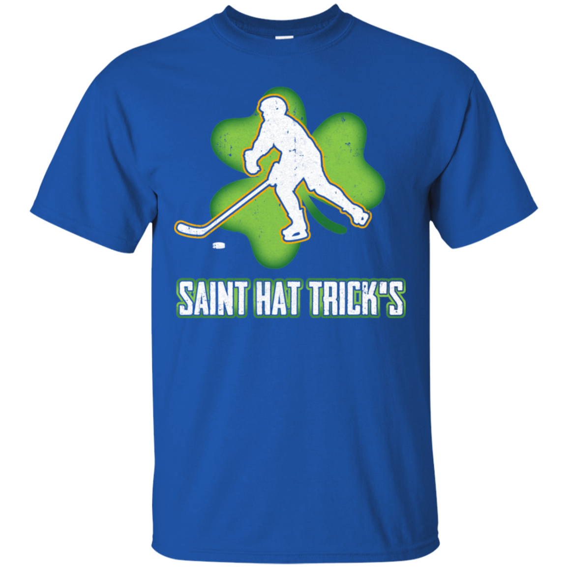 Saint Hat Trick's Hockey Shamrock St Patricks Day T-Shirt & Hoodie | Teecentury.com