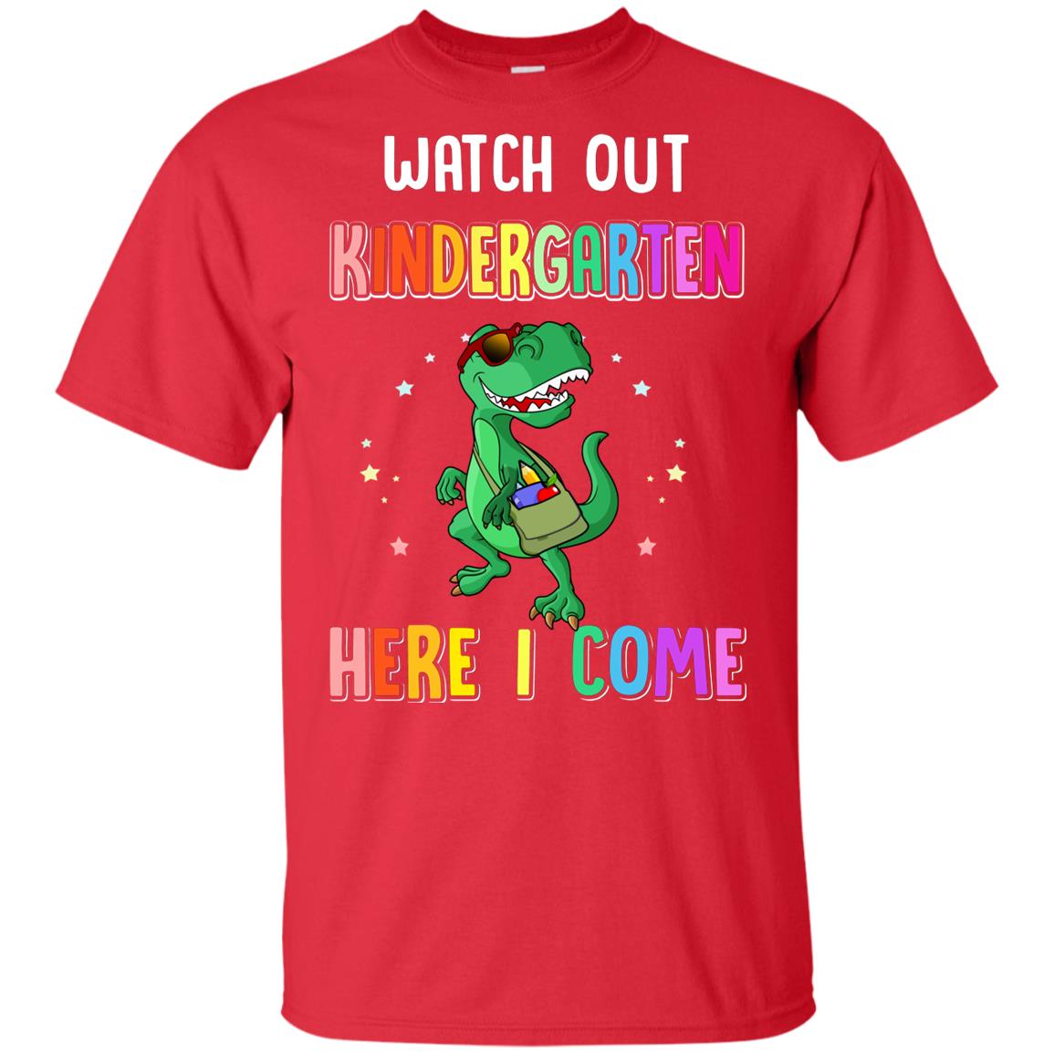 Kindergarten Here I Come Dinosaur Back To School Youth Youth Shirt | Teecentury.com