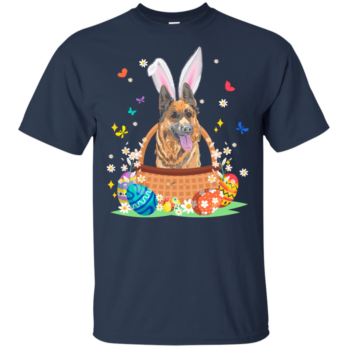 German Shepherd Bunny Hat Rabbit Easter Eggs T-Shirt & Hoodie | Teecentury.com